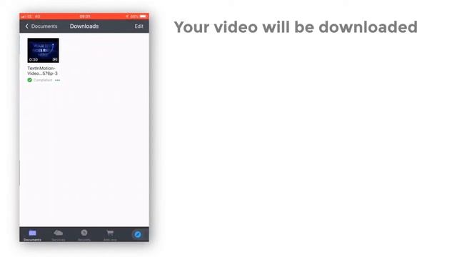 Downloading Your Text In Motion Video On Apple Devices Running IOS 12 And Earlier