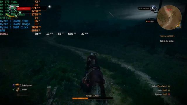 Witchers 3 -High Setting - Rx 570 Aorus 4gb Ryzen 5 2600x