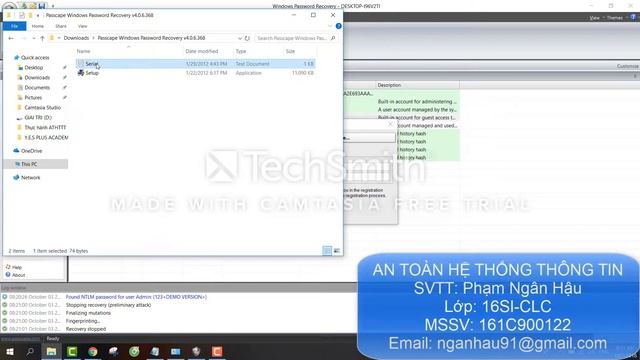 Bài 4: Mã Hóa Password - AN TOÀN HỆ THỐNG THỐNG TIN