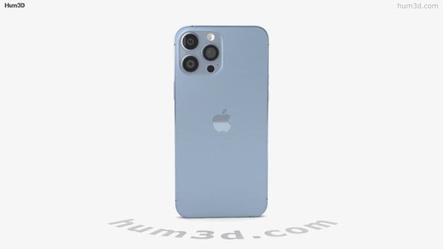 Apple IPhone 13 Pro Max Sierra Blue 3D Model By Hum3D.com