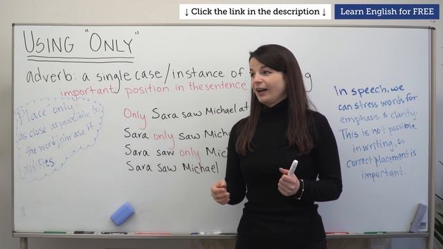 How To Use “ONLY” Correctly? - Basic English Grammar