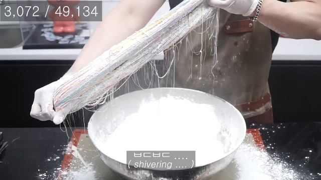 무지개 꿀타래 만들기 / D.I.Y Rainbow Dragon's Beard Candy