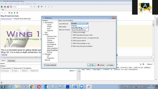 Wing 101 - первоначальная настройка
