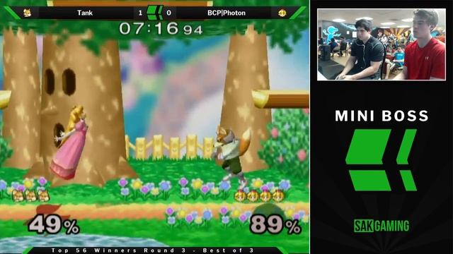 Mini Boss Top 56 Winners Round 3 - Tank (Fox) Vs Photon (Peach)