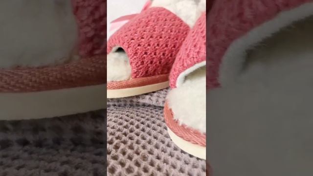 Домашние вязаные тапочки для детей