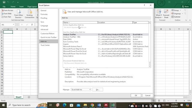 How To Activate Add-in In Excel For Advanced Statistical Analysis
