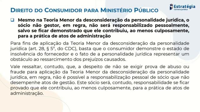 Curso De Atualização De Jurisprudência Para MP (Promotor) - Direito Do Consumidor