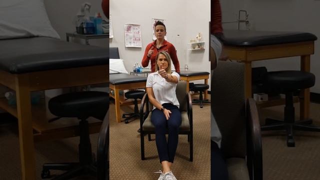 Vestibular Rehabilitation - Seated Head Side To Side With Focus On Thumb