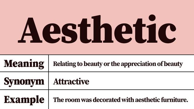 Aesthetic Meaning And Definition