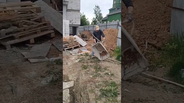 Бетоносмеситель Denzel B-200 200 л .Замес раствора на перемычки.Анекдот от Дяди Коли .