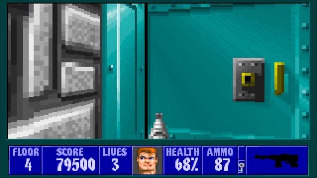 Wolfenstein 3D Playthrough -  E2L4, PC Speaker, Keyboard Only