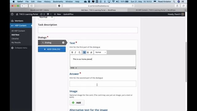 Dialogue Cards H5P Диалоговые карточки