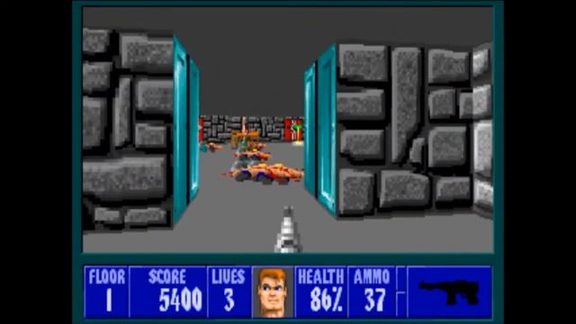 Wolfenstein 3D (PC) Ep. 1, Floor 1