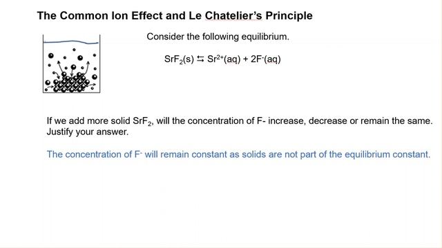 ksp video 4 Le Chateliers principle and the common ion effect for AP Chemistry