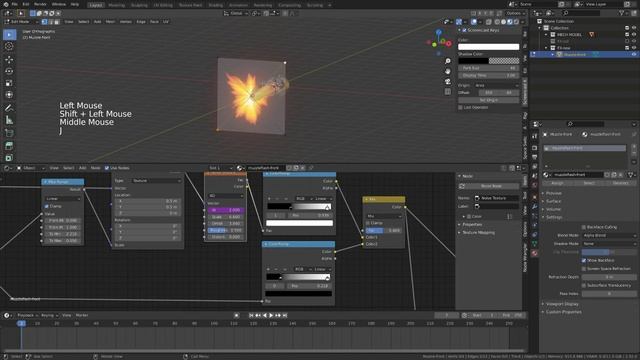 (Pierrick Picaut) Real Time Procedural Muzzle Flash FXs In Blender 2.92