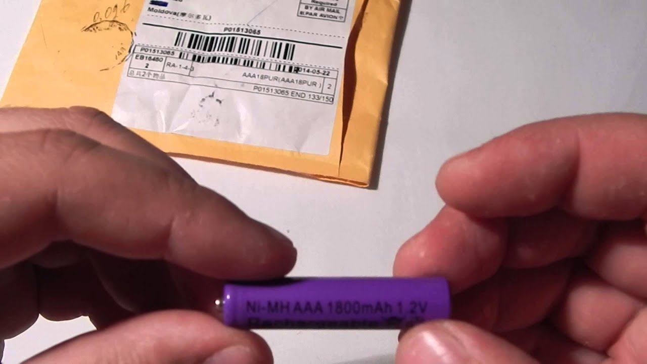 №1 Распаковка аккумуляторов AAA на 1800 MAh (eBay)