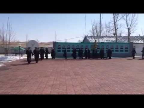 Торжественное прохождение маршем по случаю прибытия Эстафеты Победы на Халхин-гол