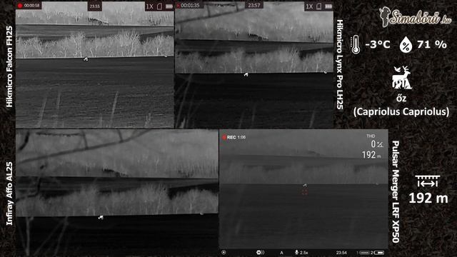 Hikmicro Falcon FH25 Lynx Pro LH25 Infiray Affo AL25 Pulsar Merger LRF XP50