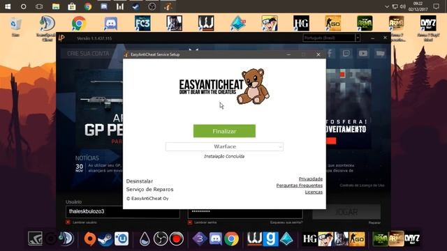 Warface ERRO 3005 - RESOLVIDO (windows 10)