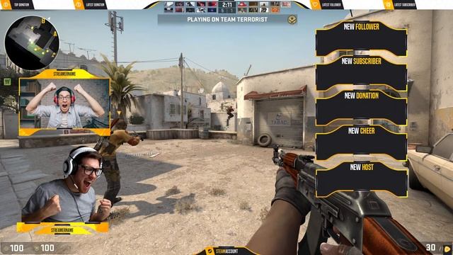 Premium CS:GO Twitch Overlay Template | ANIMATED | Download