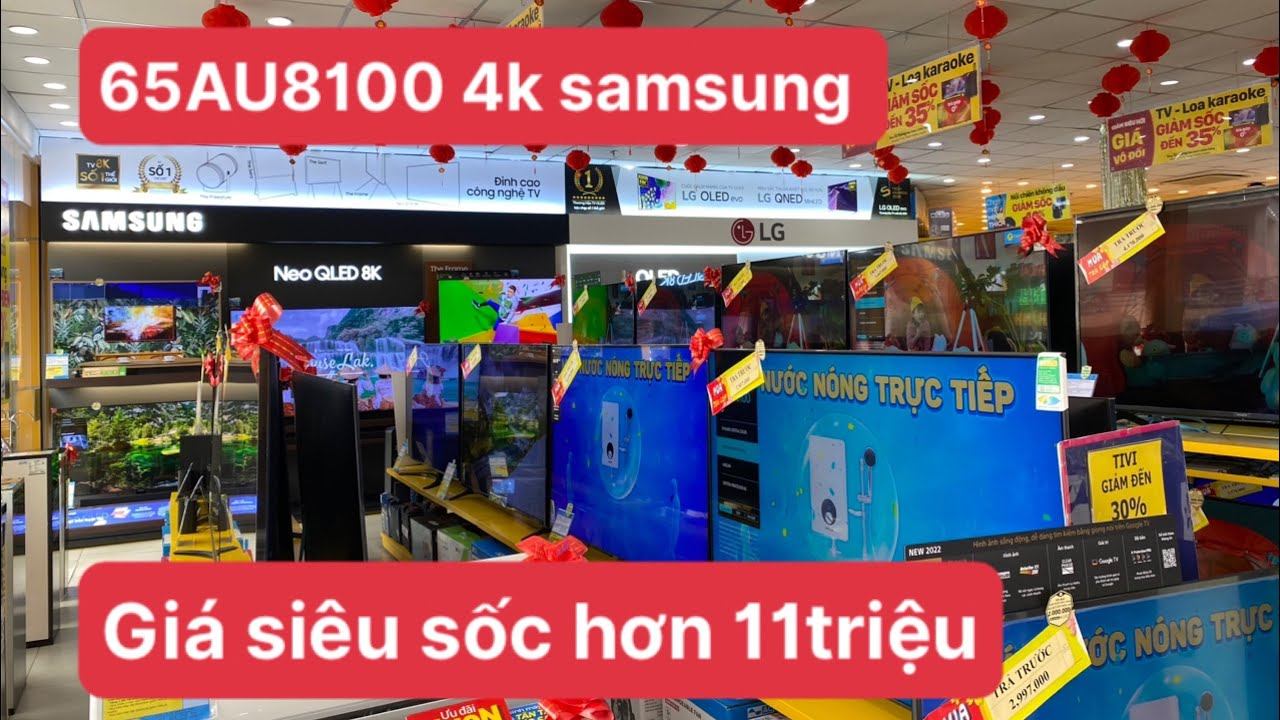 Sốc Sốc Bà Con ơi. Tivi Samsung 65au8100 4k Giọng Nói Giá Hơn 11triệu Quá Hời Tại DMX