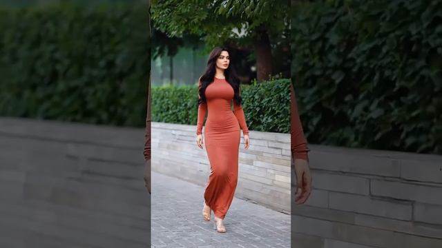 Gorgeous Model In A Glamorous Long Tight Dress #fashion  #style #outfit #shorts #Girl #Fyp #Sexy