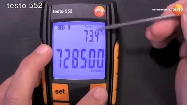 testo 552 Digital Vacuum Gauge - Evacuates Heat Pumps, A/C and Refrigeration Systems