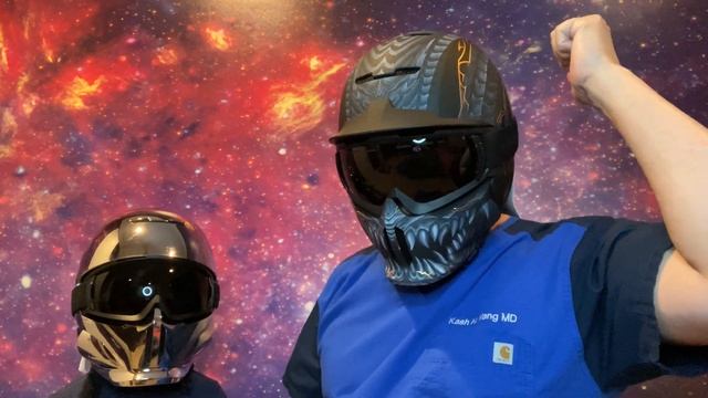 Ruroc RG1-DX Vanguard And Chrome Snow Helmet Tested Dark Vader Style