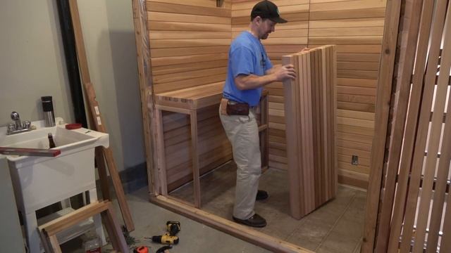 Lay Sauna Benches In Place