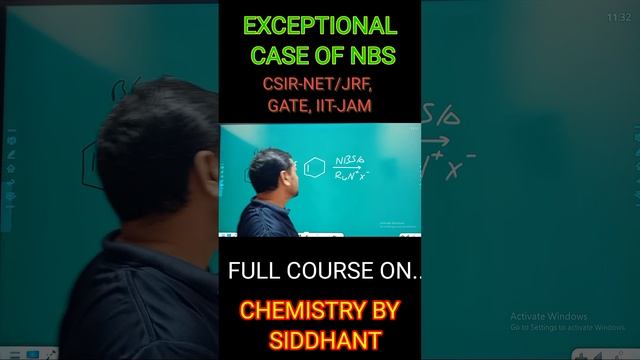 Exceptional Case Of NBS For CSIR NET JRF GATE IIT-JAM CHEMISTRY BY SIDDHANT SIR