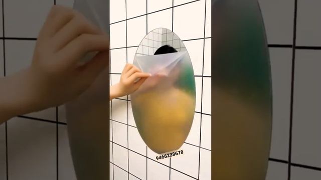 Oval Shape Wall Mirror Tiles Acrylic Mirrors Flexible  Mirror Stickers For  Bedroom Bathroom #short