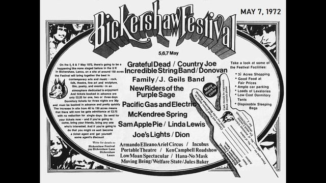 Grateful Dead CD4-2. Sugar Magnolia 05-07-1972 Bickershaw Festival England
