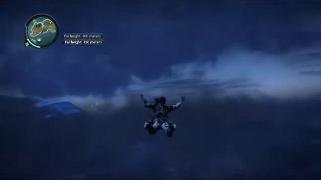 Just Cause 2 860m BASE JUMP RECORD !!!!!!