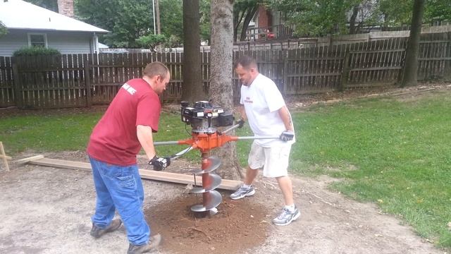 Using A Two Man Auger