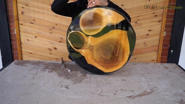 DIY Round Epoxy Coffee Table (BLACK)