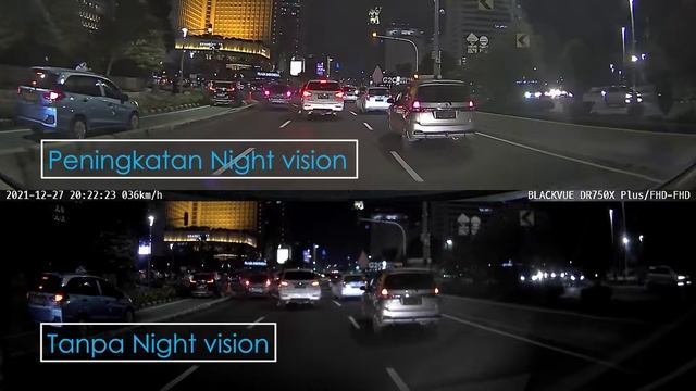 Perbandingan Peningkatan Night Vision VS Tanpa Night Vision - Blackvue DR750X