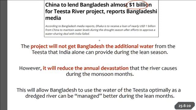 China Bangladesh Teesta River $1 Billion Loan - Rising Influence Of China In India’s Neighbourhood