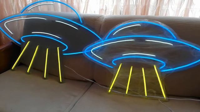 Alien Spaceship Neon Sign.