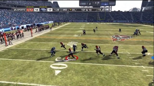 Madden 12 Online Time For A Clutch Moment? Gameplay (Bengals Vs Titans)