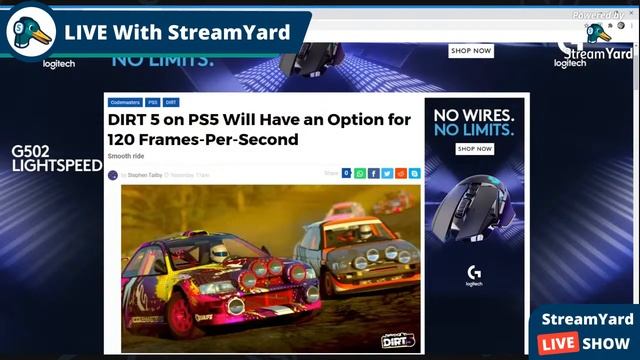 FLIGHT STICK UNBOXING/DIRT 120 FPS ON PS-5/PS-5 PRE-ORDERS/SONY BUYING STUDIO'S