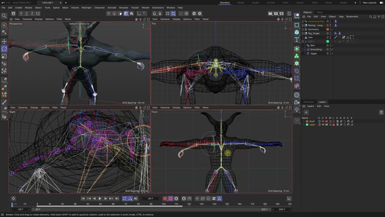 Урок 14.5 «Основы ригинга персонажа в Cinema 4D». Mixamo