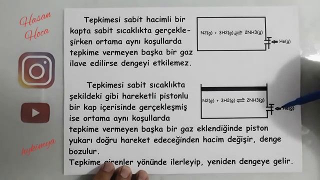 11.Sınıf_Kimya Kimyasal Tepkimelerde Dengeye Etki Eden Faktörler (Basınç-Hacim Etkisi)