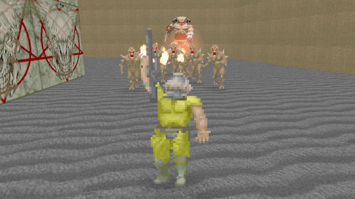 DOOM REVIVAL 4 серия солдат Gold Vs кибердемон