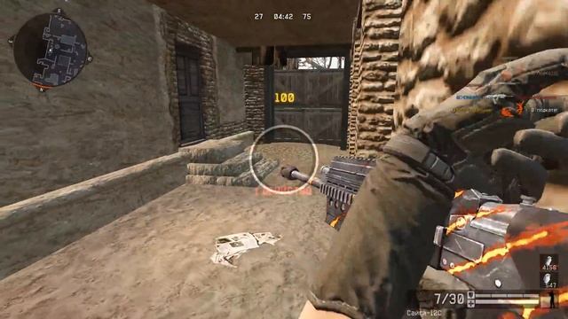 Warface нагиб с коронной сайгой 12 с в пригороде