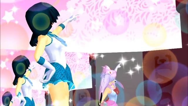 [MMD SM] Mercury And Chibi Moon- Happy Sythensizer