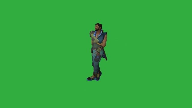 VALORANT Harbor Default Dance - Green Screen