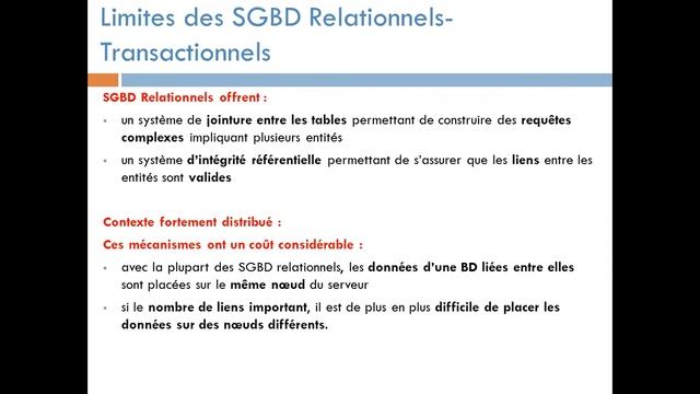 Introduction Aux Bases De Données NoSQL (Cours 3)