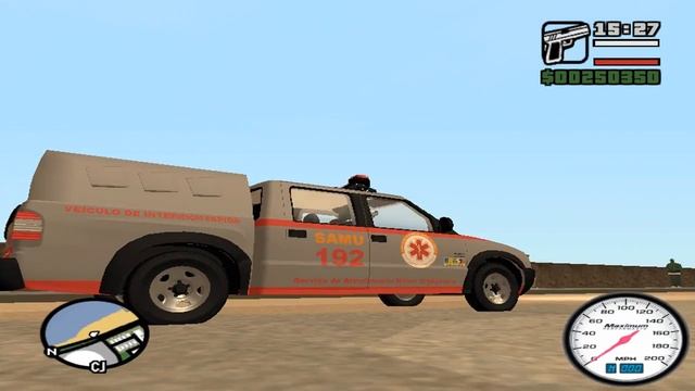 GTA SA Viaturas - Chevrolet S10 - SAMU