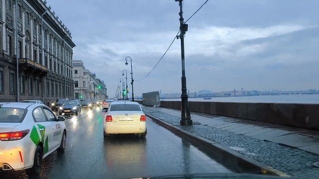 2024.04.25. Погода Петербург. 20:25. +8°. Едем необычным маршрутом.