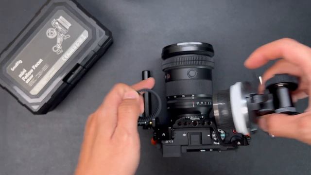 Smallrig follow focus 3010c gắn cage khung máy ảnh smallrig